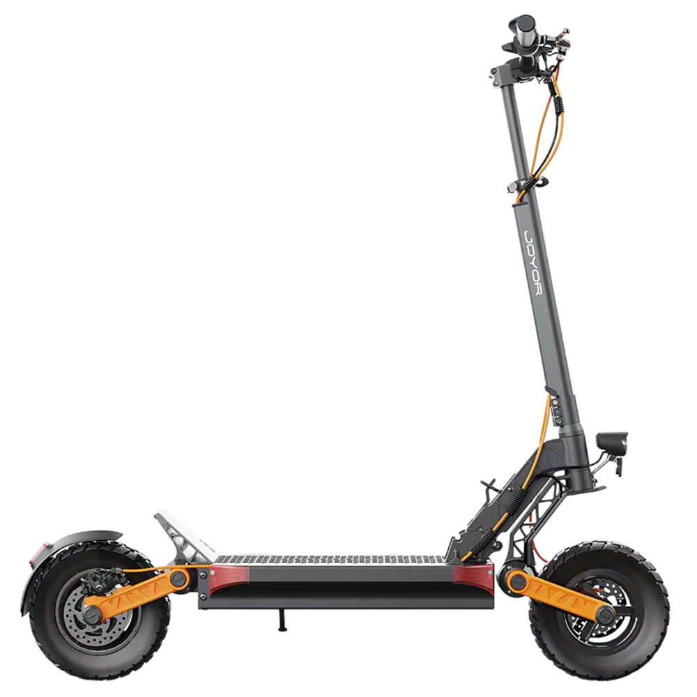 Image de la trottinette électrique Joyor 10-S sur un fond blanc avec une vue de coté