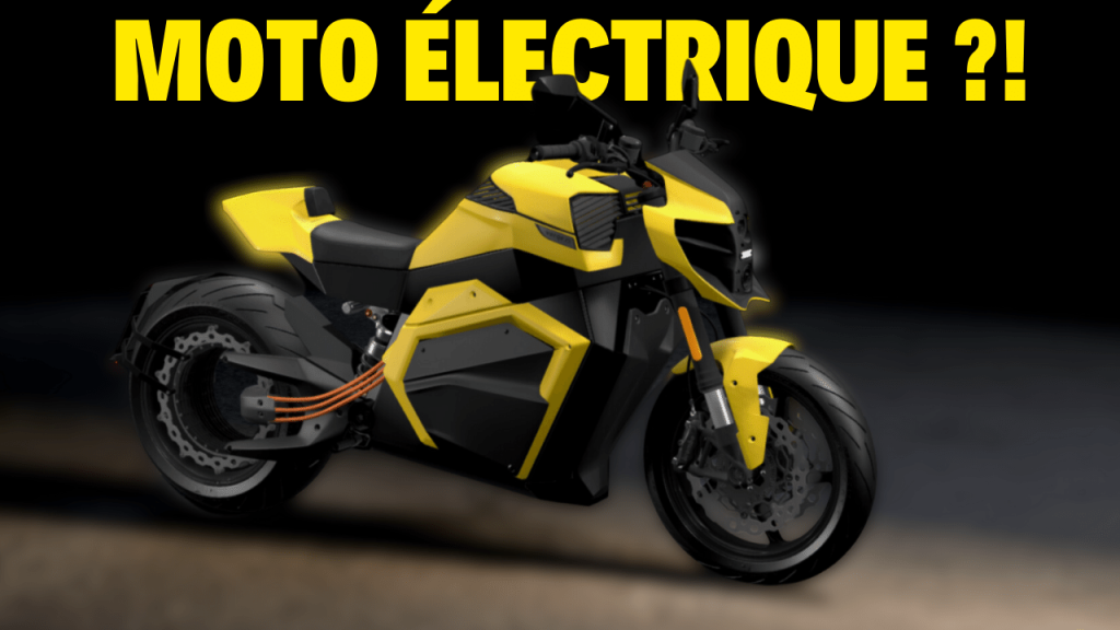 Image d'une moto électrique jaune de la marque verge