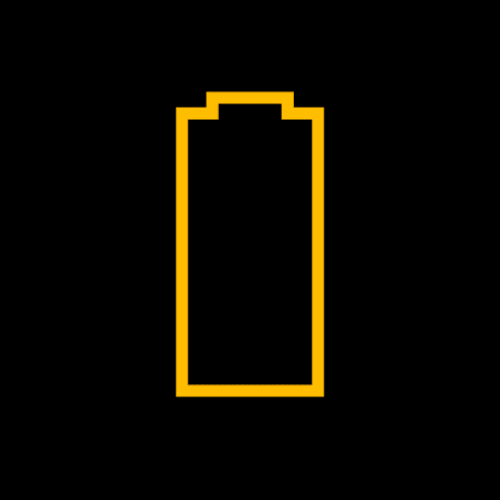 Image d'une batterie jaune qui se charge rapidement